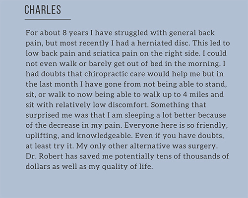 Chiropractic Oakland FL Charles Testimonial