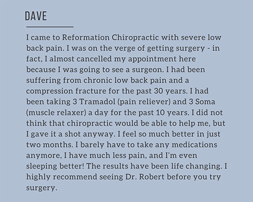Chiropractic Oakland FL Dave Testimonial
