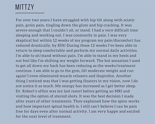 Chiropractic Oakland FL Mittzy Testimonial
