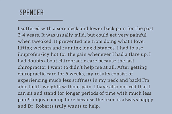 Chiropractic Oakland FL Spencer Testimonial