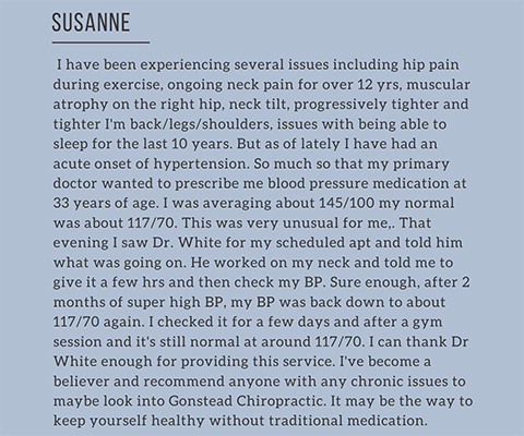 Chiropractic Oakland FL Susanne Testimonial