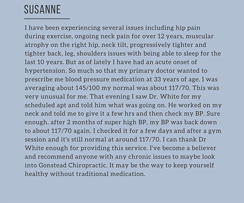 Chiropractic Oakland FL Susanne Testimonial